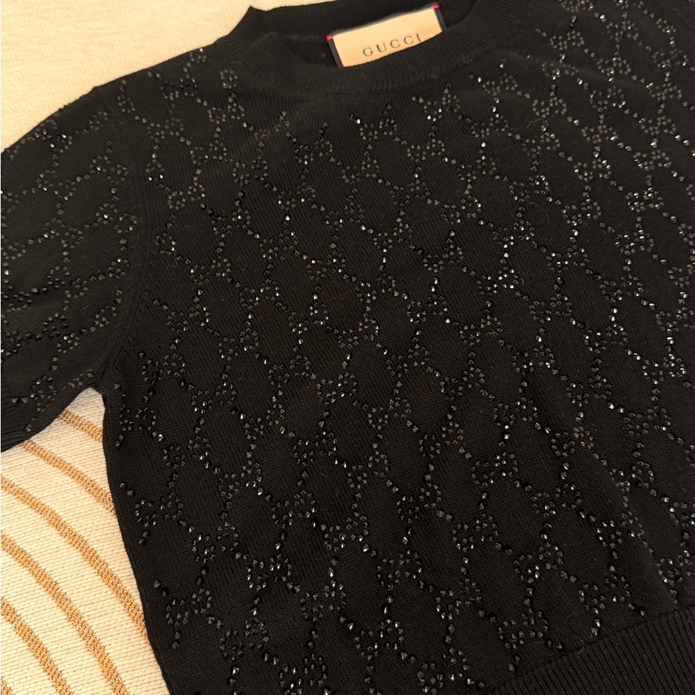 Gucci Black Patterned Sweater - image 4